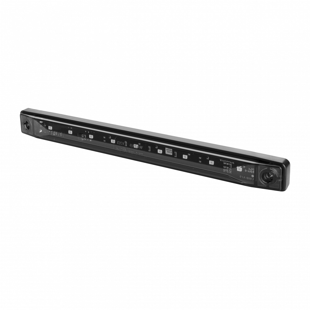 LD999 "graphite" küljetuli LED pikk punane tumeda klaasiga 254×24 mm 12/24V 9LED