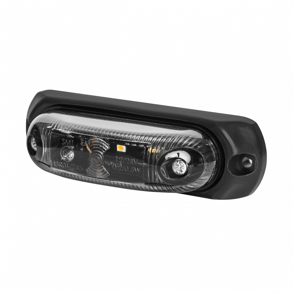 LD378 "graphite" küljetuli LED kollane tumeda klaasiga 12/24V 103×30×36 mm