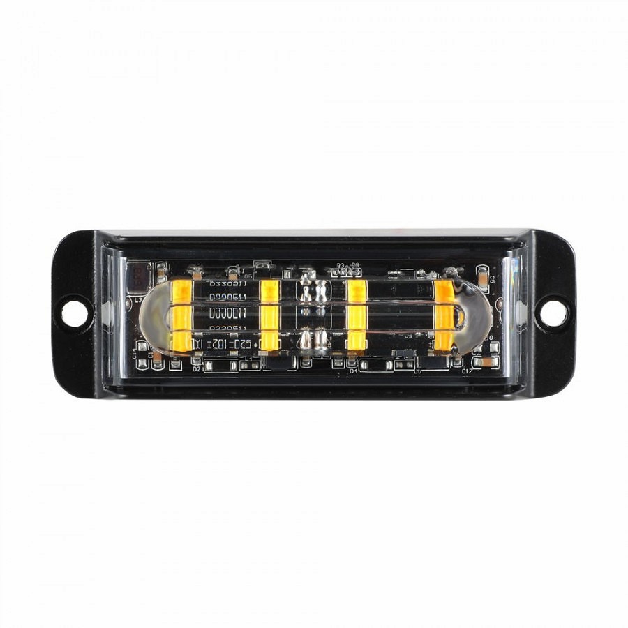 Strobo vilkur kollane 110×36×17 mm 12/24V 3 W