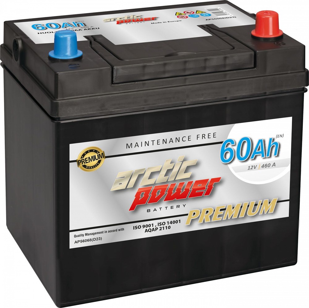 ARCTIC POWER premium AKU SMF 60AH 230×170×203/226 460 A (EN) -/+