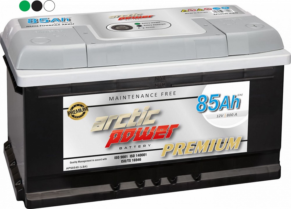 ARCTIC POWER premium AKU SMF 85AH 313×175×175 800 A (EN) -/+ magic EYE