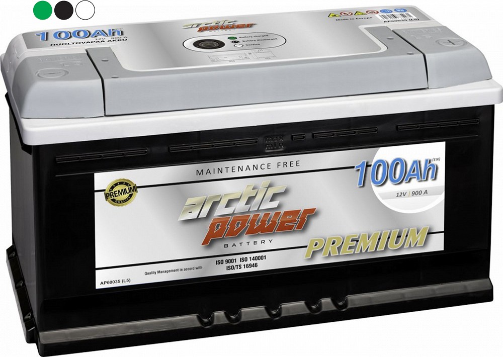 ARCTIC POWER premium AKU SMF 100AH 350×175×190 900 A (EN) -/+ magic EYE