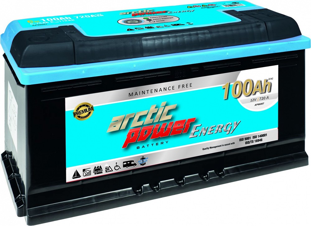 ARCTIC POWER leisure VABA-AJA/ENERGIA AKU 100AH 350×175×190 720 A -/+