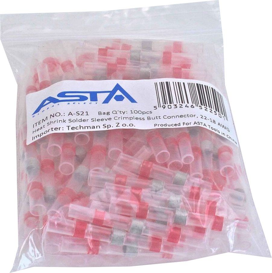 Tinaga termokahanevad jätku juhtmeotsad 100 tk, 0.5-1.0 mm²/ 1.3-2.7 mm