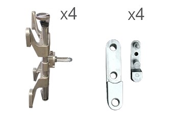 Sillastendi peegli VÕI kaamera kinnituskäpad 4 tk, 10"-21" / 26"