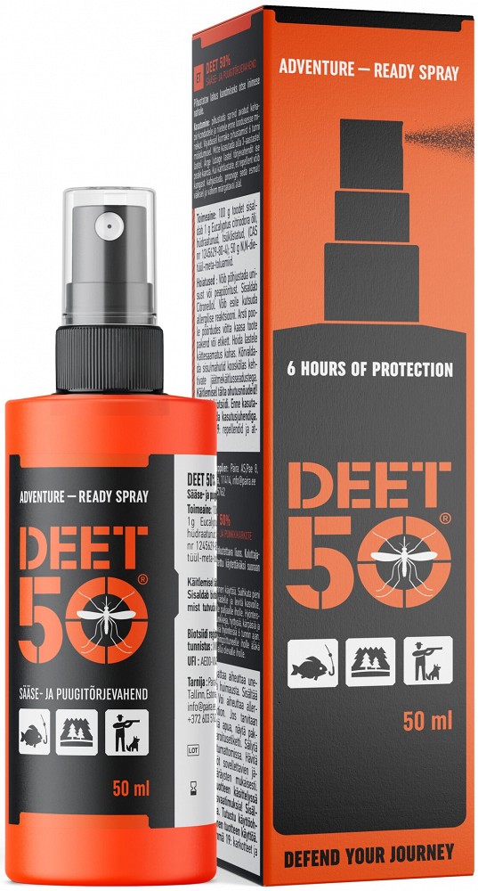 DEET 50 SÄÄSE/PUUGI tõrjevahend 50 ml