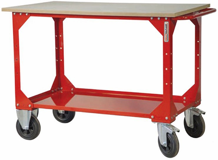 Töölaud 1240×700 mm, ratastega, 1000 kg