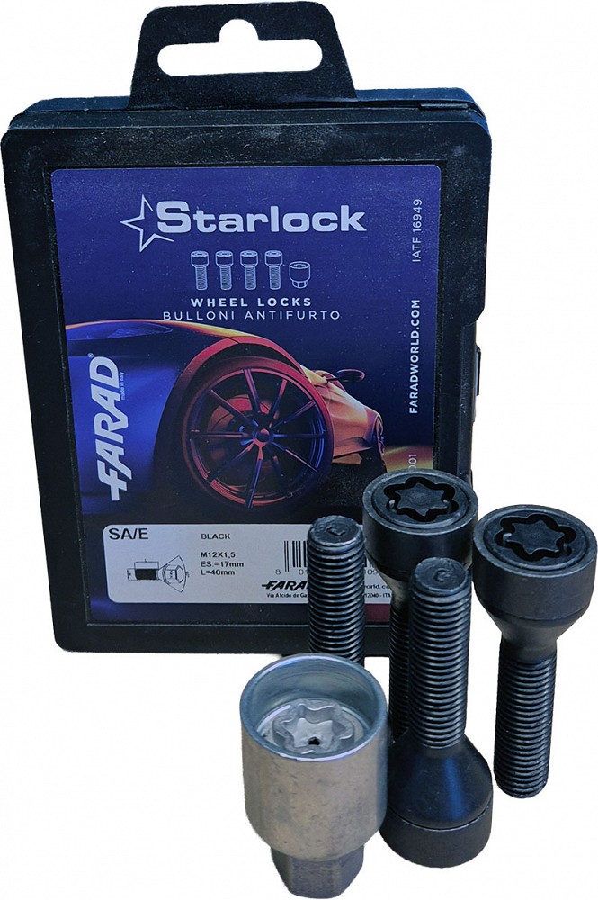 Lukustusp, P12×1.50/40/17 (P40, CH17) SA/E BLK, starlock black