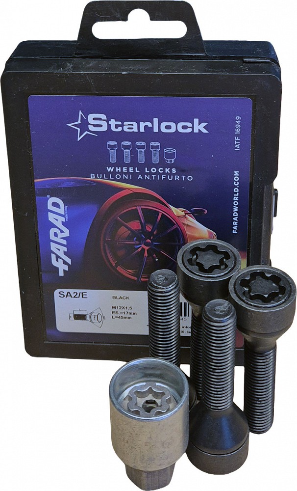 Lukustusp, P12×1.50/45/17 (P45, CH17) SA2/E BLK, starlock black