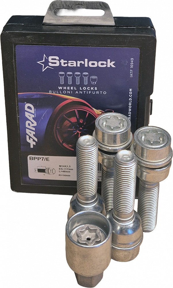 Lukustusp, PK14×1.50/48/17 (pall-puks, R14, P48, CH17) BPP7/E, starlock