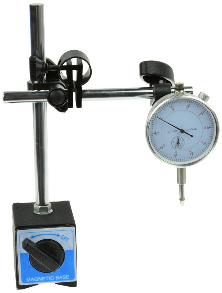 Magnetiga indikaatorkell 0-10 mm, 0.01 mm