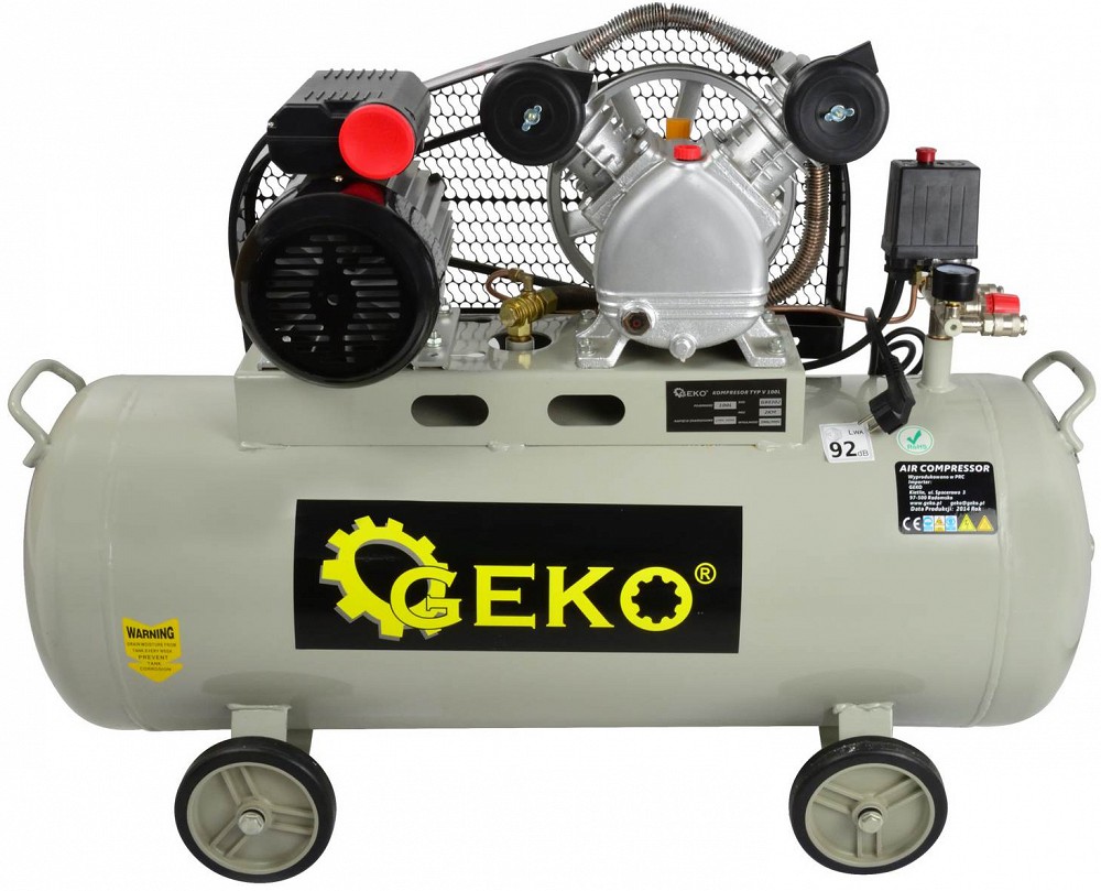 Kolbkompressor V-TWIN 100 l paak, 8 bar, 2 kw 230 V