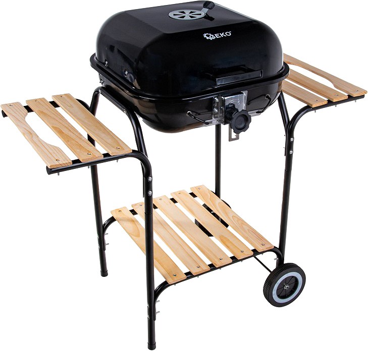Kuppel söegrill 40×40 cm kaanega, 3 lisalauda