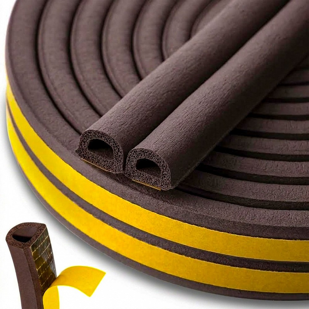 Akna- JA uksetihend EPDM D-profiil 9*7.5 mm pruun 100M