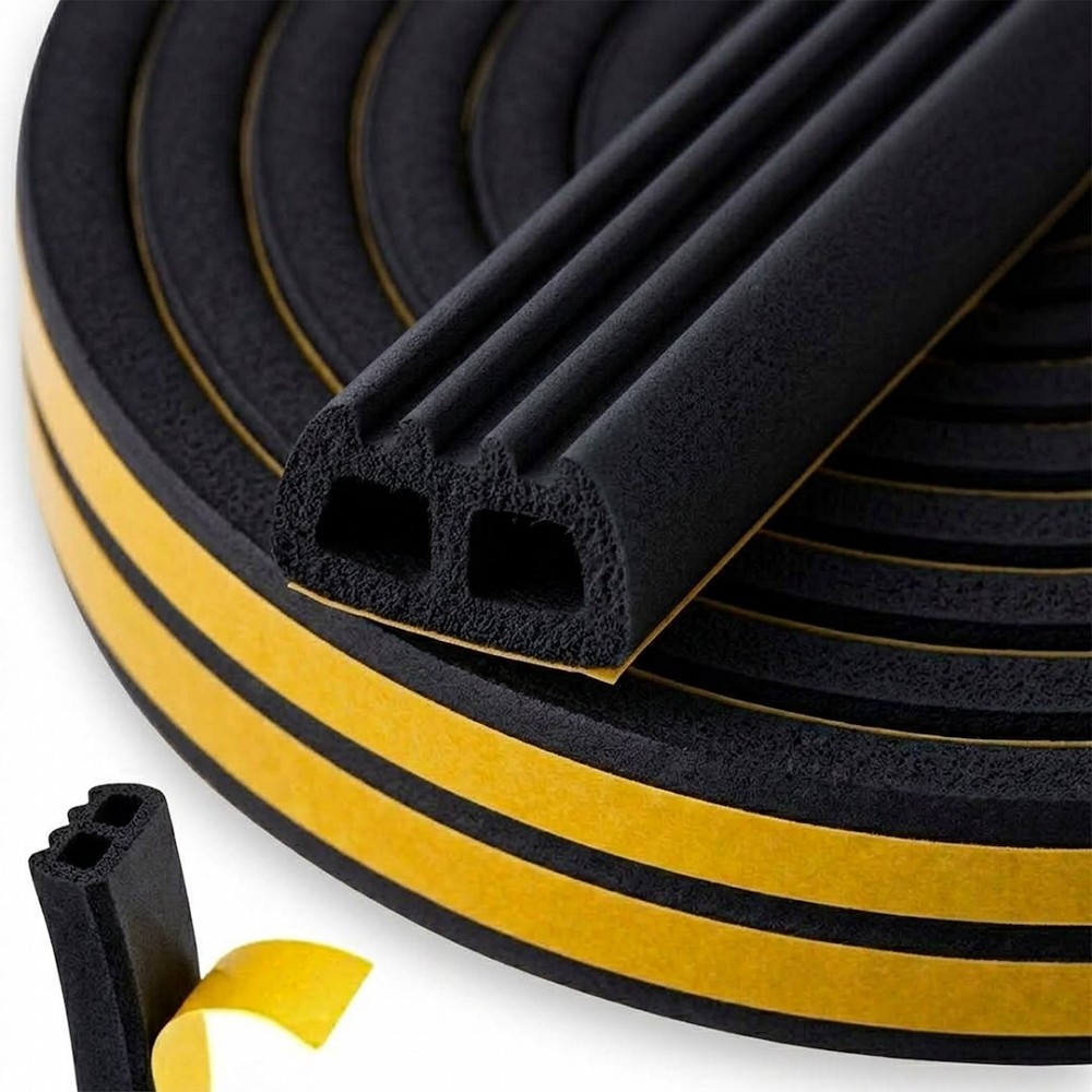Akna- JA uksetihend EPDM E-profiil 15×8 mm must 50M