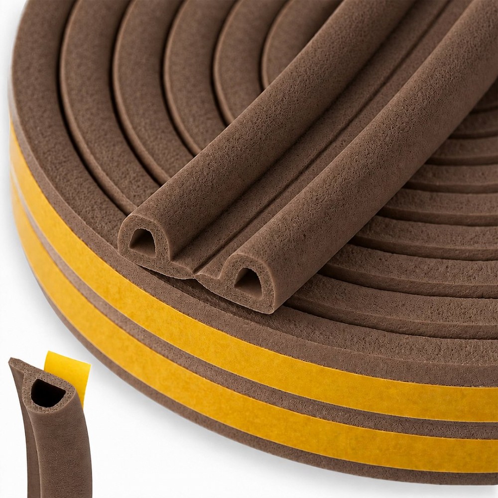 Akna- JA uksetihend EPDM P-profiil 9×5.5 mm pruun 100M