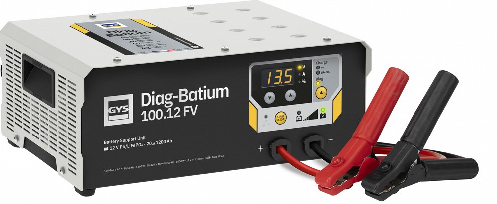 Akulaadija-toiteallikas BSU diag-batium 100.12/12V 5-1200AH (5M kaabel)