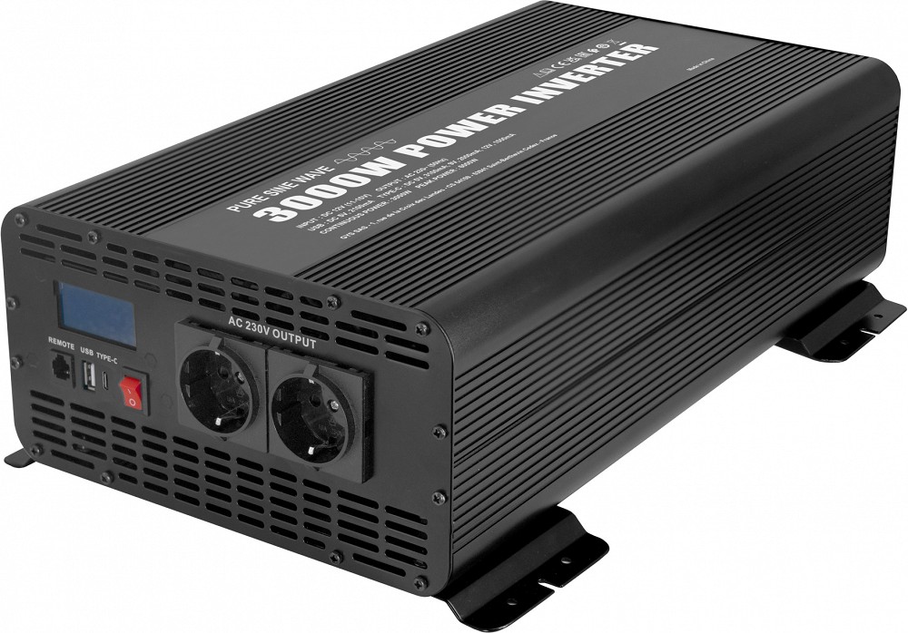 Inverter PSW 3000/6000W 12 V juhtpult ekraaniga 6M