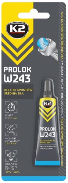 K2 prolok W245 medium strenght anaeroobne sinine keermeliim 6 ml