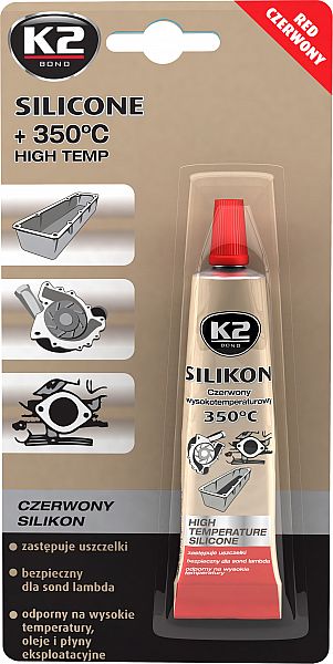 K2 silicone RED silikoonhermeetik punane +350°C 21G/TUUB