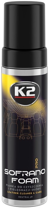 K2 sofrano foam PRO nahkpindade puhastus- JA hooldusvaht 200 ml