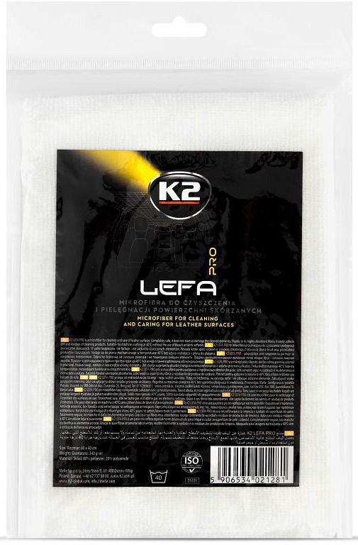K2 lefa mikrofiiber lapp nahkpindadele 40×40 cm