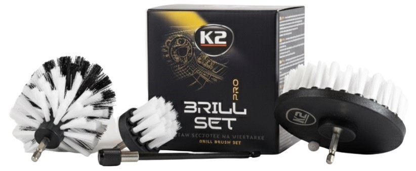 K2 brill SET PRO universaalne puhastusharjade 4-osaline kompl, trelli otsa
