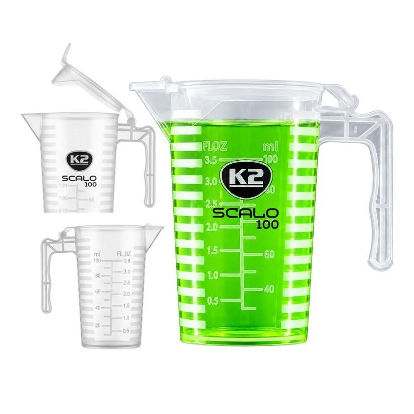 K2 scalo MÕÕTEKANN/VALAMISKANN 100 ml, skaalaga, nokaga, kaanega