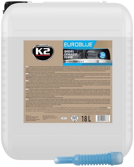 K2 euroblue (adblue) 18 l valamisotsikuga