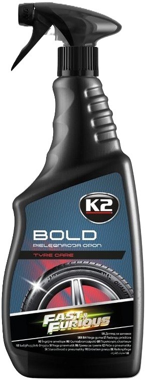 K2 bold FAST&FURIOUS rehvi hooldus- JA puhastusaine / rehviläige 700 ml/PIHUSTI
