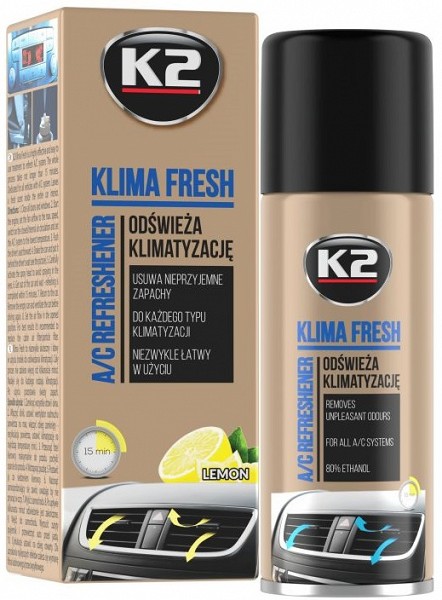 K2 klima fresh lemon KONDITS./KLIIMASÜST, puhastaja 150 ml/AE