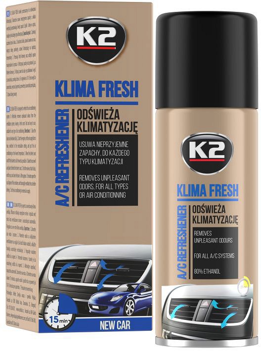 K2 klima fresh NEW CAR KONDITS./KLIIMASÜST, puhastaja 150 ml/AE