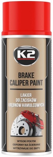 K2 brake caliper paint +260°C kuumakindel värv punane 400 ml/AE