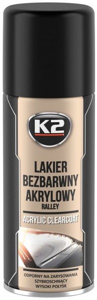 K2 acrylic clearcoat läbipaistev akrüüllakk 400 ml/AE