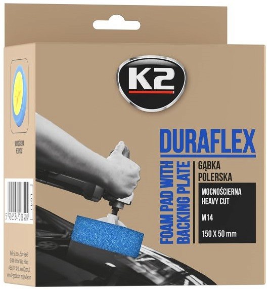K2 duraflex blue hard abrasive poleerimispadi 150×50 mm M14
