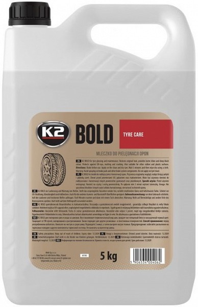 K2 bold rehvi hooldus- JA puhastusaine / rehviläige 5 l