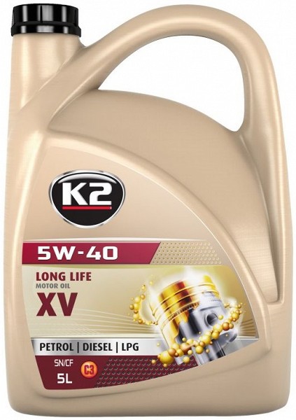 K2 5W40 long life XV C3, LL-04, MB 229.51, A40, dexos 2, RN 0710, VW 502 00 505 01 5 l