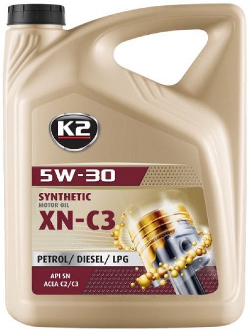 K2 5W30 synthetic XN C2/C3, BMW LL-04, MB 229.31, 229.51, DEXOS2, VW 505 01 505 00 5 l