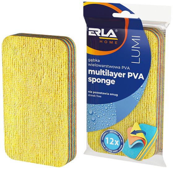 ERLA home lumi 12 kihiline PVA svamm 12×7 cm
