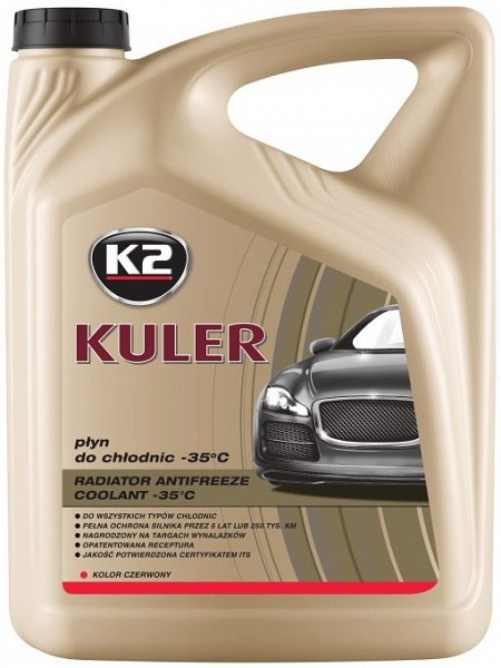 K2 kuler punane LL G12/G12+ -35°C jahutusvedelik valmis 5 l