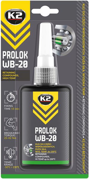 K2 prolok WB-20 retaining compounds high temp roheline laagriliim 50 ml