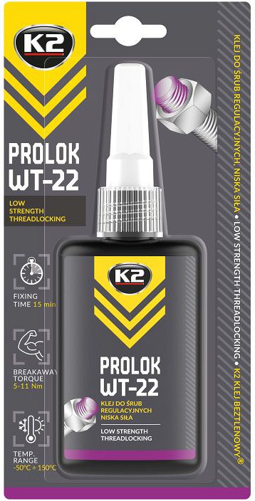 K2 prolok WT-22 LOW strength threadlock lilla keermeliim 50 ml