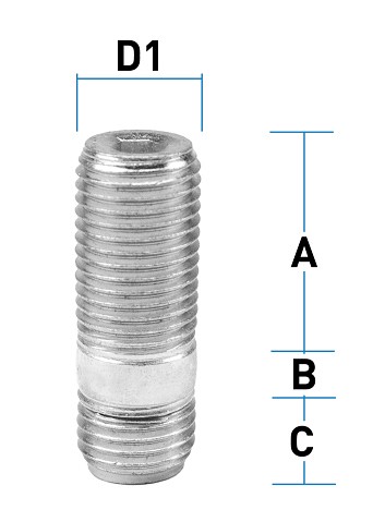 Tikkpolt TP14×1.5/38 (23 mm+5 mm+10 mm) topeltkeermega