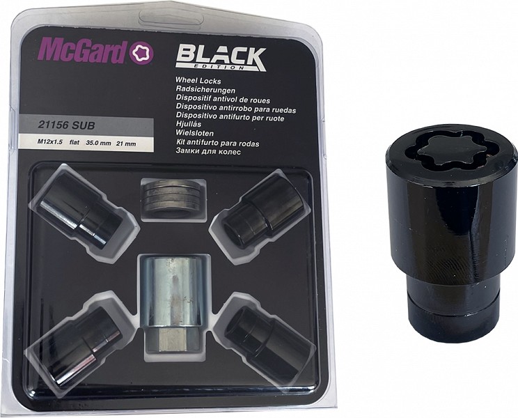 Lukustusm, MCGARD (black) MS12×1.50/15/35/21 (seibiga, P15/35, CH21)