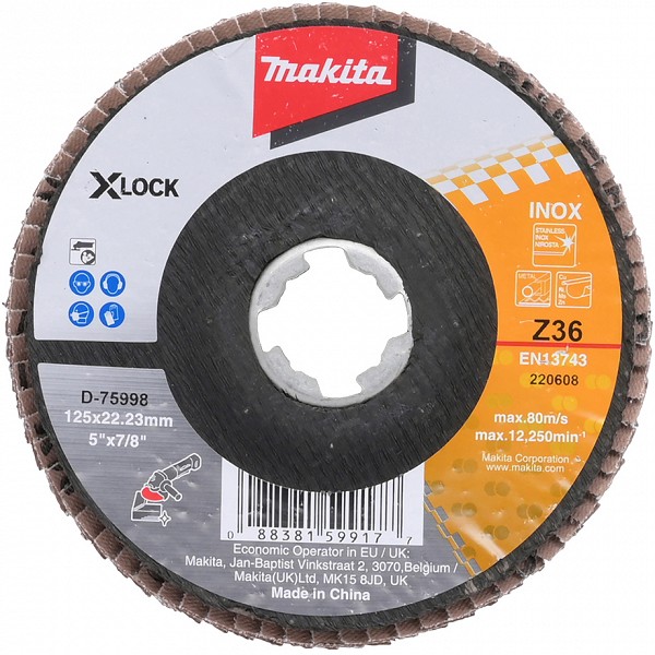 Lamellketas X-lock 125 mm Z36 metall, RST, värviline metall