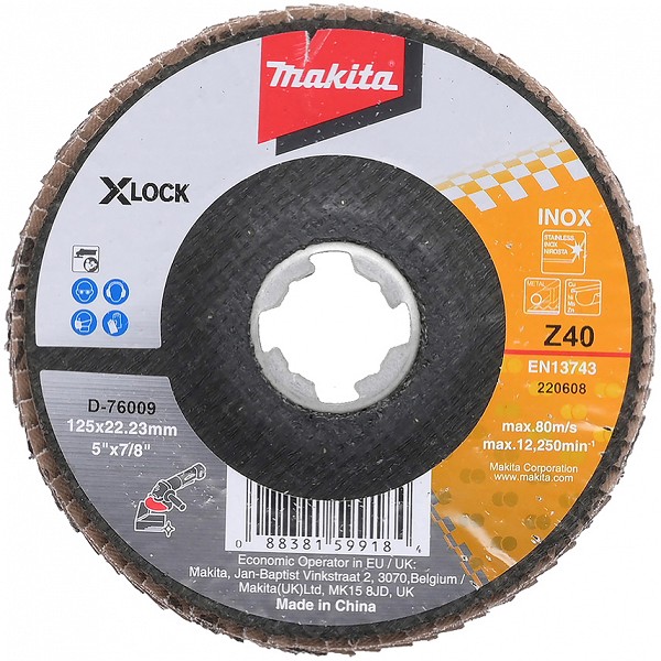 Lamellketas X-lock 125 mm Z40 metall, RST, värviline metall