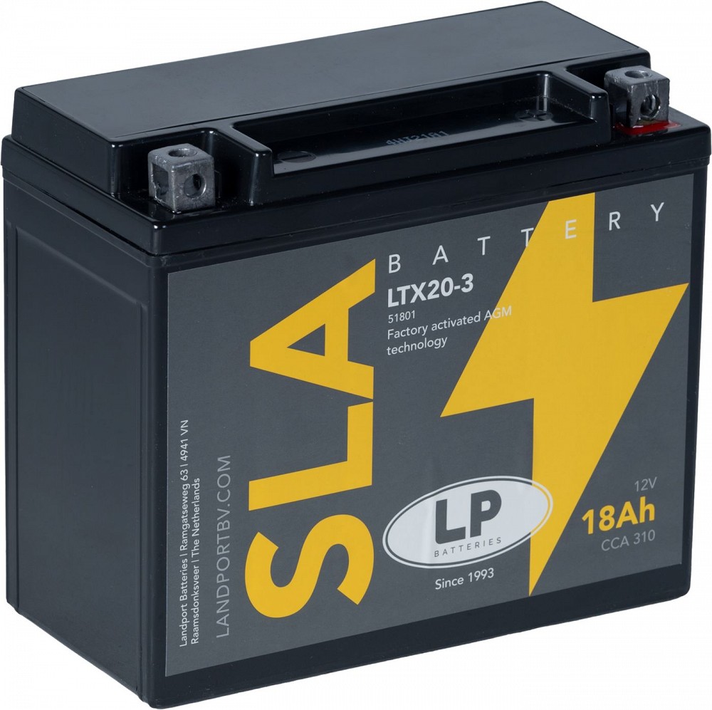 LANDPORT 18AH SLA (AGM) YT×20L-BS motoaku 175×87×155 mm 310 A -/+