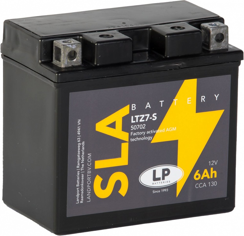 LANDPORT 6AH SLA(AGM) YTZ7-S motoaku 113×70×105 mm 130 A -/+
