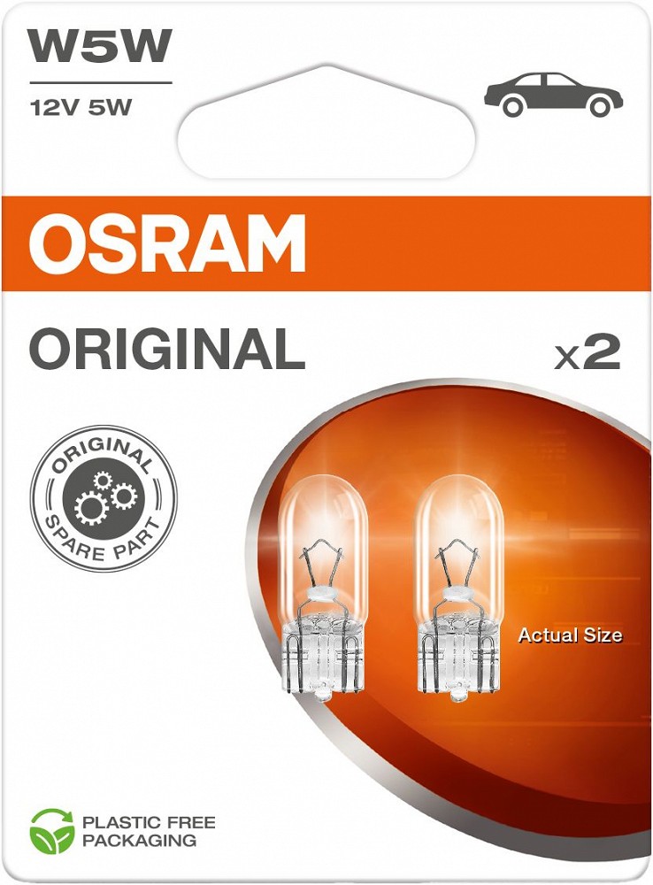 12 V T10 pirn 5 W W2.1×9.5D W5W ORIGINAL blister 2 tk