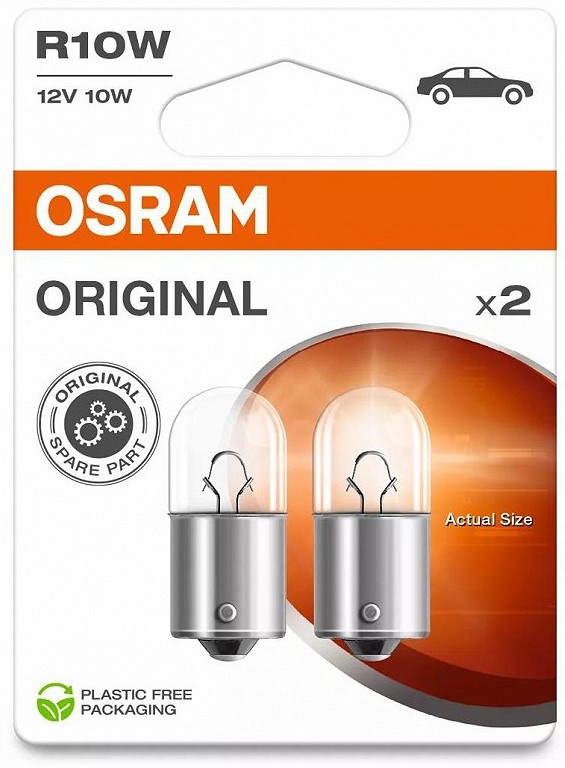 12 V BA15S pirn 10 W R10W ORIGINAL blister 2 tk